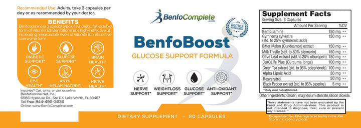 BenfoBoost Glucose Support Formula Supplement - BenfoComplete