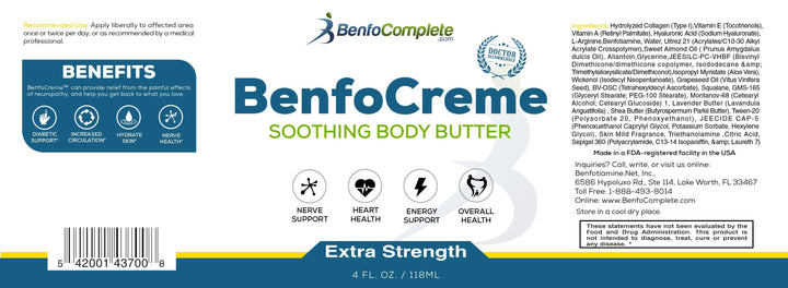 BenfoComplete™ Benfotiamine 150mg 120 Gelatin Capsules 3 Bottles & BenfoCreme™ Bundle - BenfoComplete