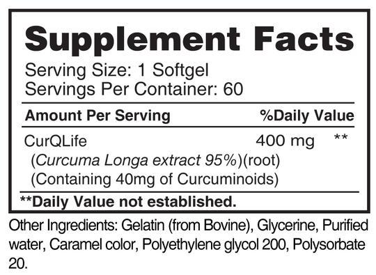 CurQLife Curcumin - Water Based Organic Curcumin (Turmeric) Optimized for Joint Health - BenfoComplete