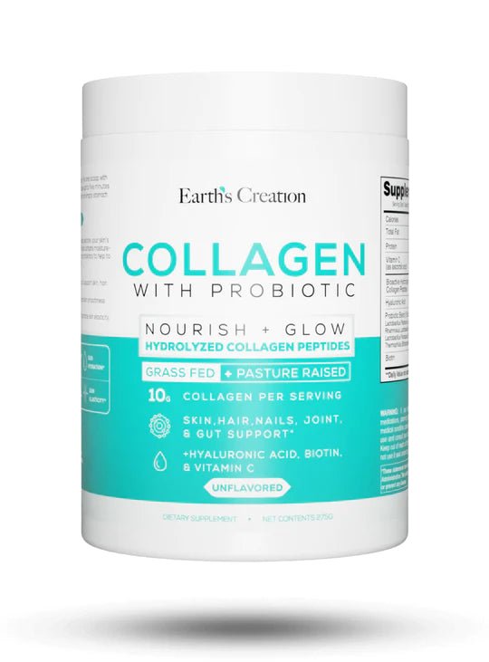 Earth's Creation Hydrolyzed Collagen Peptides + Probiotics - BenfoComplete