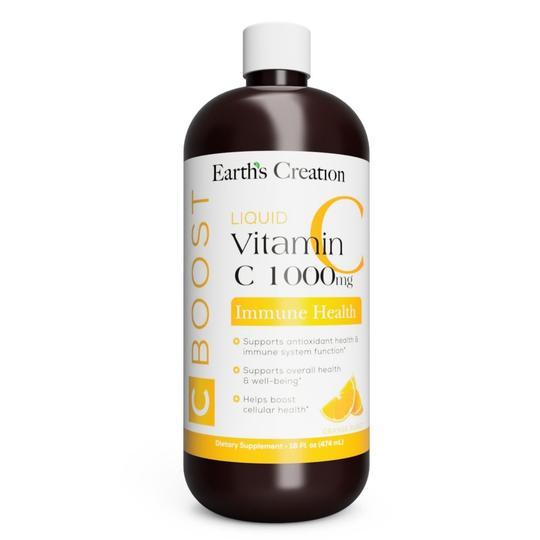 Earth's Creation Vitamin C Liquid 1000 Immune Health- 16 Ounces (Item ID: 373691545473) - BenfoComplete