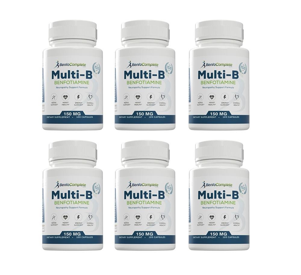 Multi-B Neuropathy Support Formula 150mg 120 Gelatin Capsules - 6 Bottles - BenfoComplete