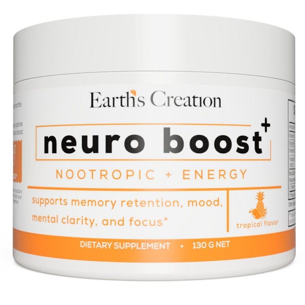 Neuro Boost+ by Earth Creation Supports Memory Retention, Mood, Mental Clarity & Focus - BenfoComplete